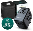 Remodius Wereldstekker - 220+ landen - 2x USB-C & 2x USB-A - afbeelding 1