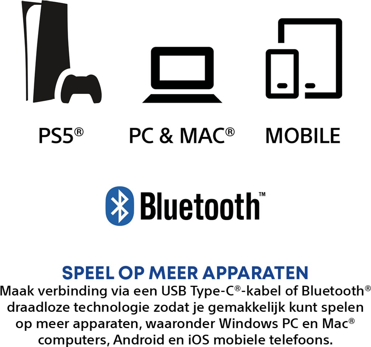 Sony PS5 DualSense Draadloze Controller - Wit - afbeelding 4