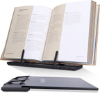 Castagnola Verstelbare Boekenstandaard - Boekenhouder met 7 Standen - Kookboekhouder Metaal - Tablethouder Zwart - Anti Slip Leesstandaard - Boekensteun - afbeelding 1