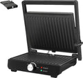 PFAS-Vrije Contactgrill (2000W) met temperatuur aanduiding - 180°C Uitklapbaar tosti apparaat - Inclusief vetbakje - <30 seconden opgewarmd grill ijzer - Zwart - JAP Appliance Caligrill - afbeelding 1