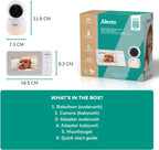 Alecto Babyfoon met Camera - DVM2043 - 4.3 inch Scherm - Op afstand bestuurbaar - Uitbreidbaar tot 4 camera's - Nachtlampje - Wit - afbeelding 5