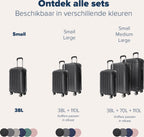 TRVLMORE Handbagage Koffer - 38L - Cijferslot - Lichtgewicht - Trolley - 54x36x20cm - Past binnen 55x40x20 cm - Zwart - afbeelding 2
