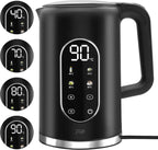 JAP Appliances Aquanova - Waterkoker (1.7 liter) met temperatuurregeling - Warmhoudfunctie - 40°C voor babyvoeding - Zwart - afbeelding 1