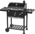 KitchenBrothers Houtskool BBQ - Smoker Barbecue - Verstelbaar Kolenrooster - PFAS Vrij - 42x57cm Grilloppervlak - Zijpanelen - Zwart - afbeelding 1