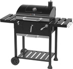 KitchenBrothers Houtskool BBQ - Smoker Barbecue - Verstelbaar Kolenrooster - PFAS Vrij - 42x57cm Grilloppervlak - Zijpanelen - Zwart - afbeelding 1