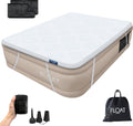 FLOAT - 2 Persoons luchtbed met (5 cm) Foam Topper - 203x152x45 cm - Opbergzakken, draagtas en reparatiekit - Zelfopblazend Twee persoons luchtmatras - Ingebouwde elektrische pomp - Stevig Logeerbed - CloudSpring - Beige - afbeelding 1
