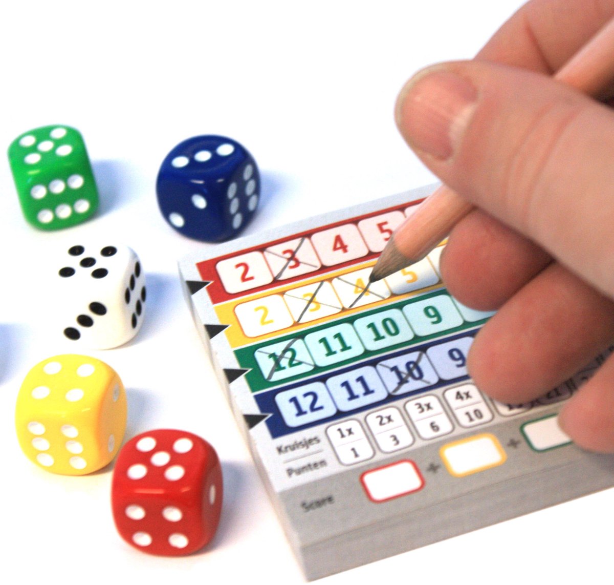 White Goblin Games - Qwixx - Dobbelspel - 2 tot 5 spelers - Voor de hele familie - Gezelschapsspel - Klein cadeautje - afbeelding 4