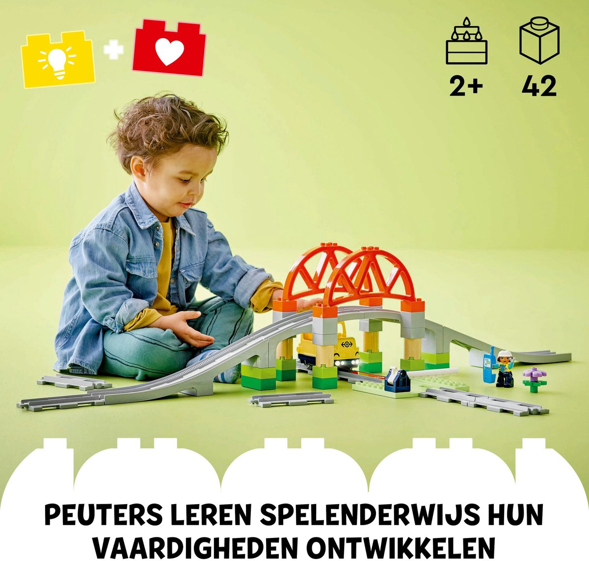 LEGO DUPLO - Stad Treinbrug en rails uitbreidingsset - 10426 - afbeelding 4