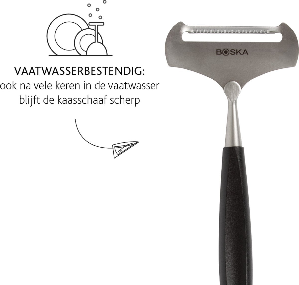 Boska Kaasschaaf Zacht Milano+ - Kaasschaaf voor jonge kaas - RVS - afbeelding 4