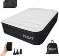 FLOAT - 2 Persoons luchtbed met ingebouwde elektrische pomp - 203x152x45 cm - Opbergzakken, draagtas en reparatiekit - Zelfopblazend hoog twee persoons luchtmatras - Logeerbed King - VersaVento - afbeelding 1