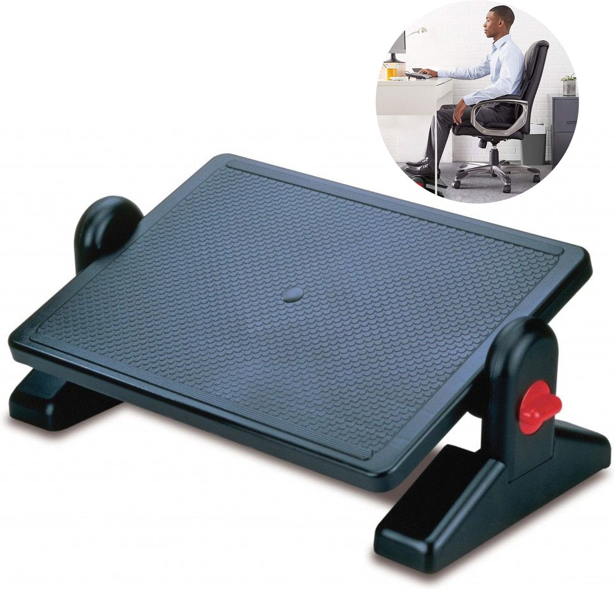 Voetensteun Bureau Ergonomisch - DIN 4556 Norm - Bureau Accessoires - Ergonomische Voeten Steun - Voetenbankje Verstelbaar - Anti Slip Foot Rest - Voetenbankje - afbeelding 1
