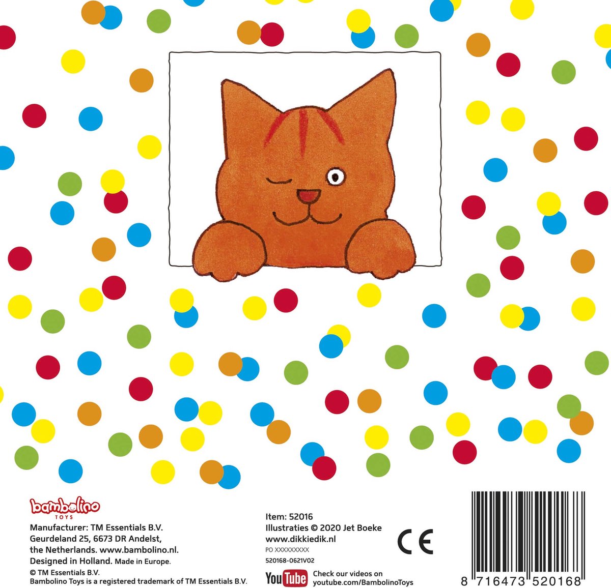 Dikkie Dik puzzel 4 in 1 educatief peuter speelgoed - kinderpuzzel 4x6x9x16 stukjes leren puzzelen - cadeautip puzzel 3 jaar en ouder - Bambolino Toys - afbeelding 5