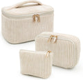 Toilettassen Dames Cosmetische Tassen 3-delige Bloemenmotief Toilettassen, Toilettassen, Cosmetische Tassen, Draagb - afbeelding 1
