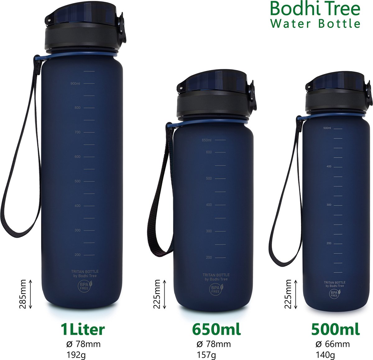 Bodhi Tree® Waterfles 1 Liter - Drinkfles met Fruit Filter - 100% Lekvrij - afbeelding 3