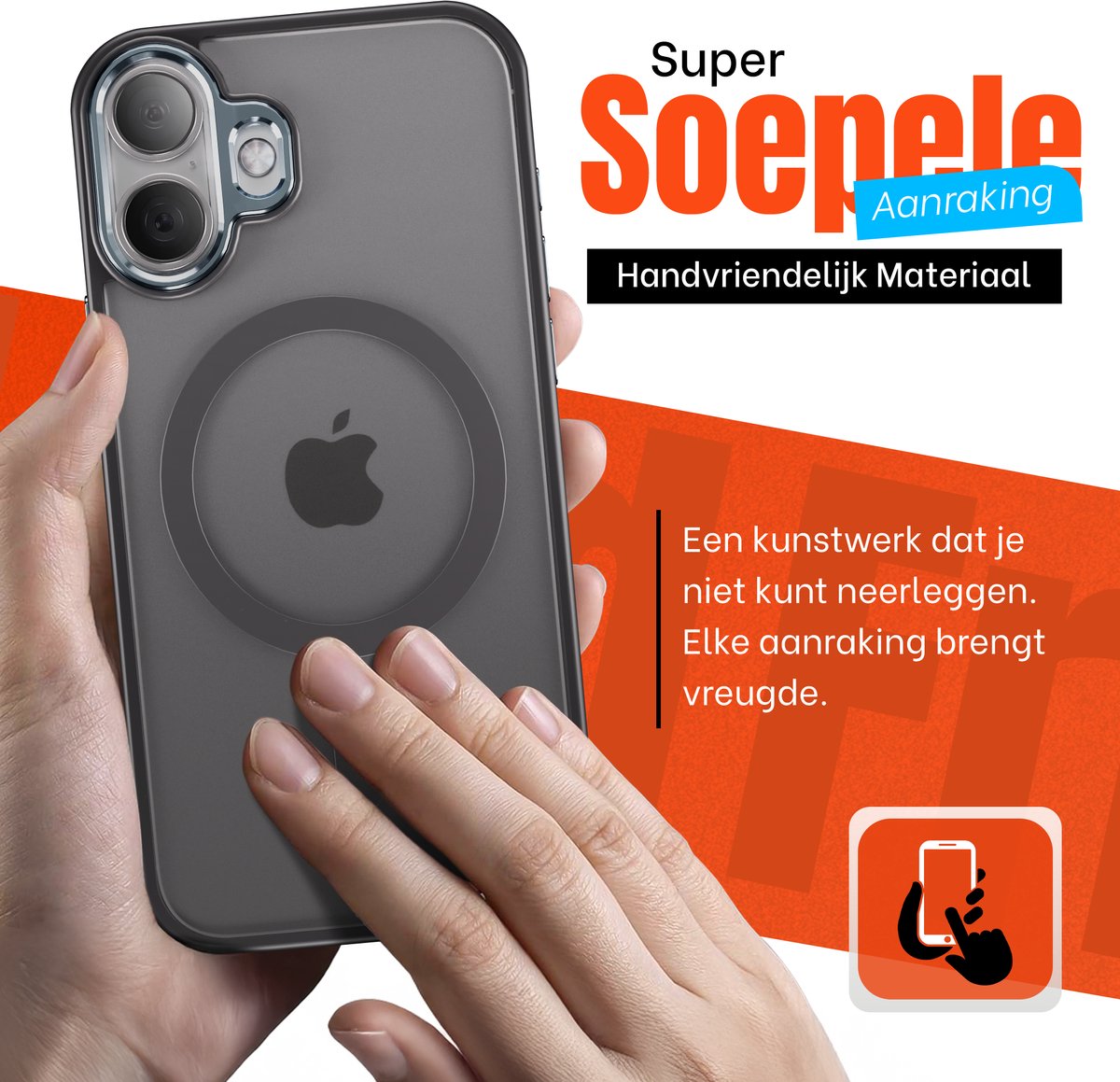 Hoesje - Geschikt voor iPhone 17 - Zwart - Geschikt voor MagSafe - Slank - hoes - Shock proof - afbeelding 5