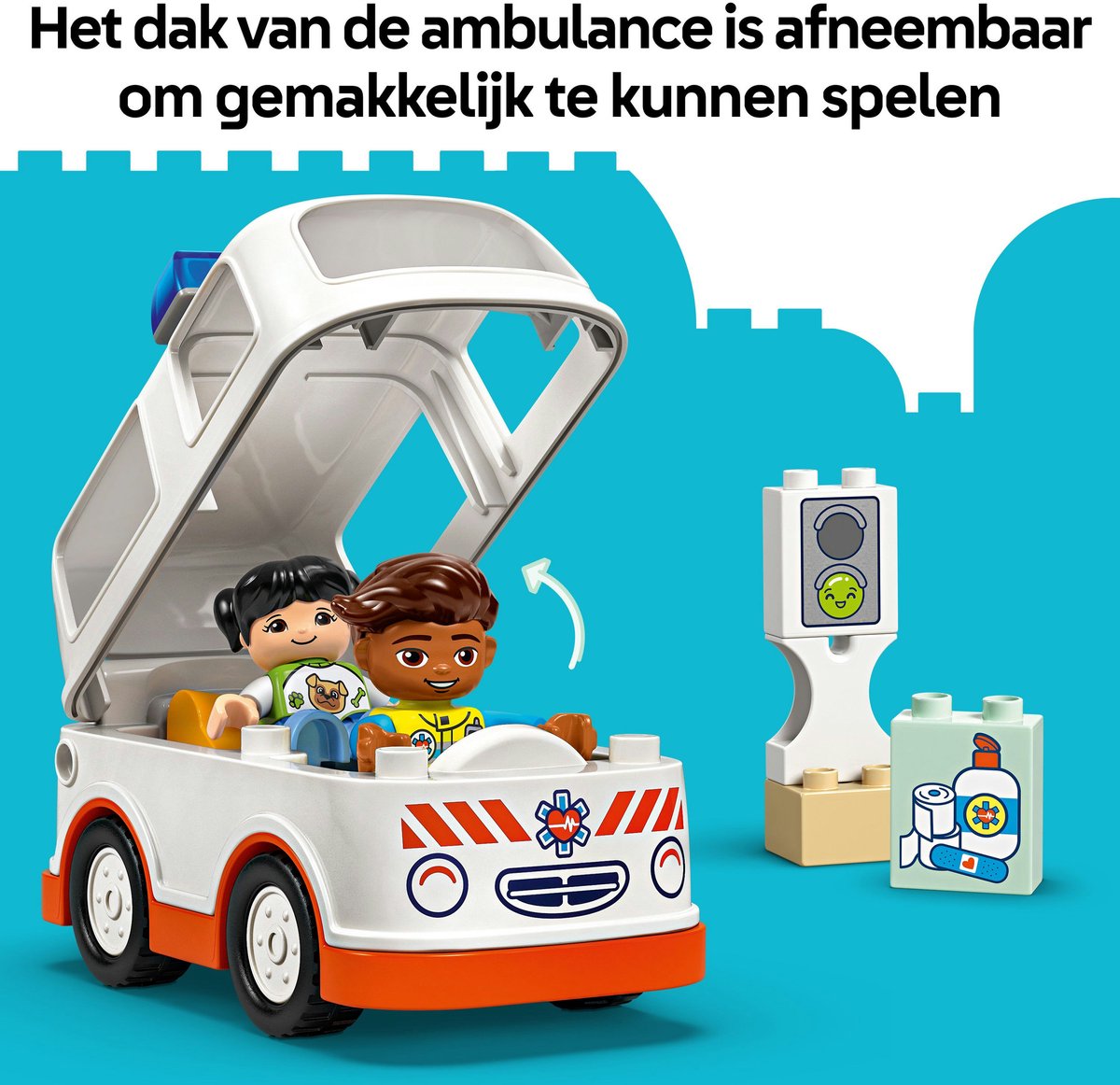 LEGO DUPLO Ambulance met chauffeur - afbeelding 3