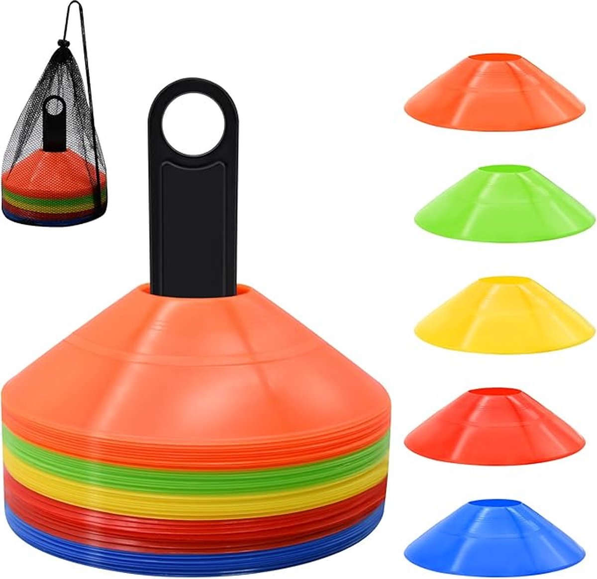 Trainingshoedjes / Pionnen - 50 stuks met Opbergtas - afbeelding 4