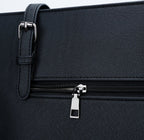 Eleganci® - Schooltas - Dames Tassen - Shopper - Tas met rits - Schoudertas - Handtas - Werktas - geschikt voor A4 - Zwart - afbeelding 3