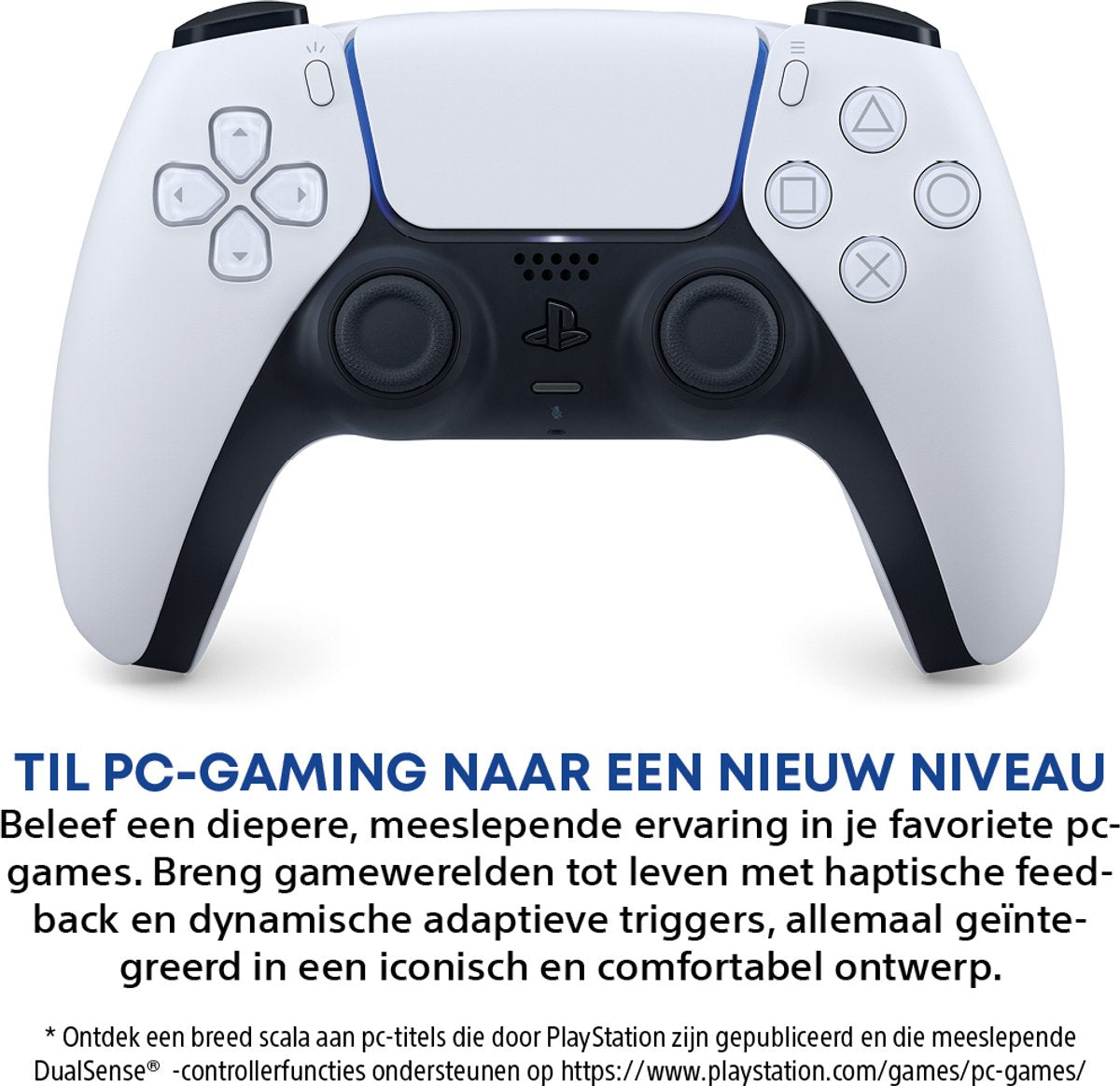 Sony PS5 DualSense Draadloze Controller - Wit - afbeelding 3
