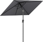 LifeGoods Parasol - Tuin - 205x136cm - 30° Kantelbaar - Waterdicht - UPF50+ - Donkergrijs - afbeelding 1