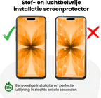 Screenprotector - Geschikt voor Apple iPhone 17 - 2 Stuks - Met Installatietray - Perfect Fit Kit - Beschermglas - Gehard Glas - Simpel Aanbrengen - Tempered Glass - Screen Protector - Case Friendly - afbeelding 3