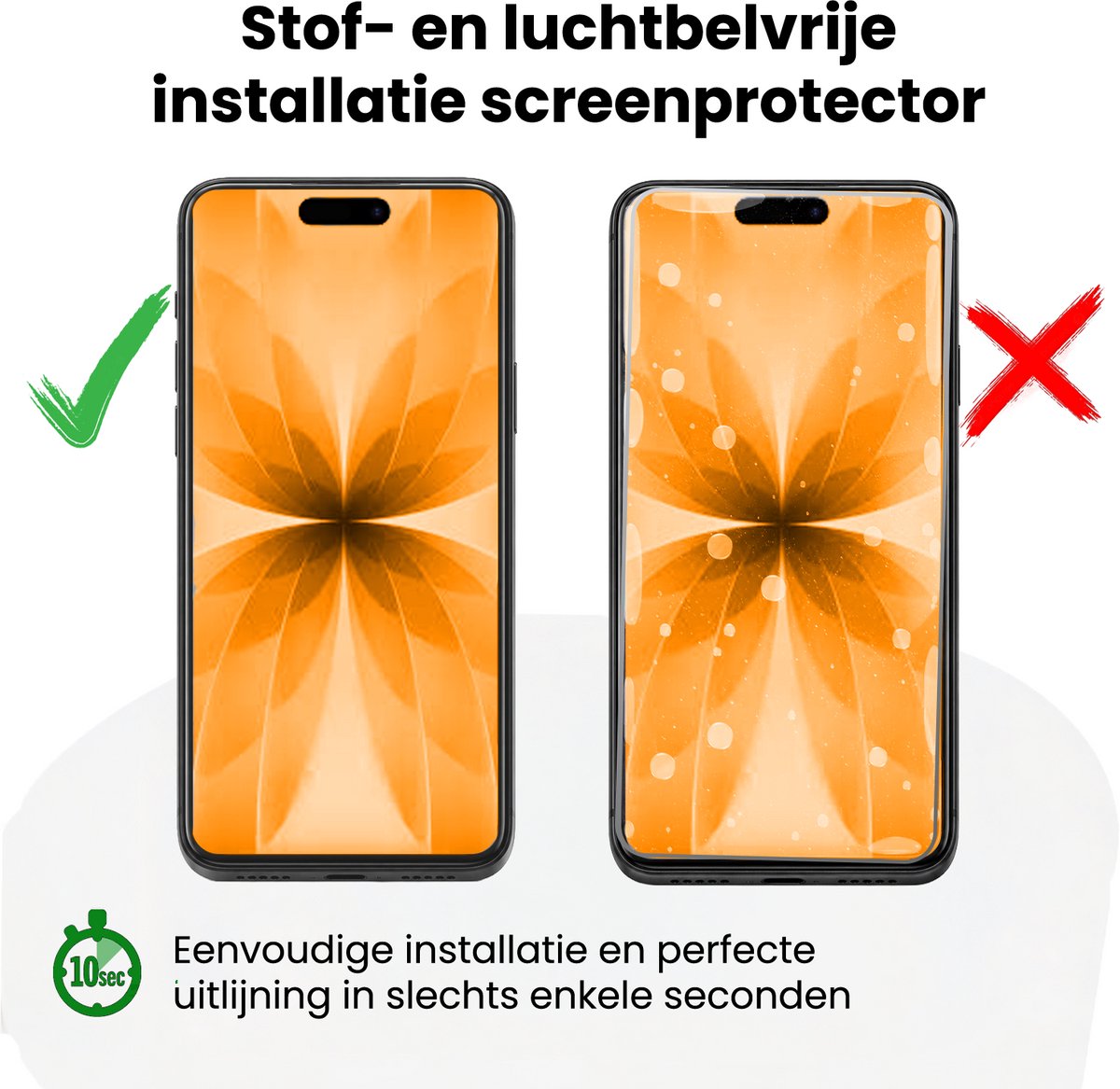 Screenprotector - Geschikt voor Apple iPhone 17 - 2 Stuks - Met Installatietray - Perfect Fit Kit - Beschermglas - Gehard Glas - Simpel Aanbrengen - Tempered Glass - Screen Protector - Case Friendly - afbeelding 3