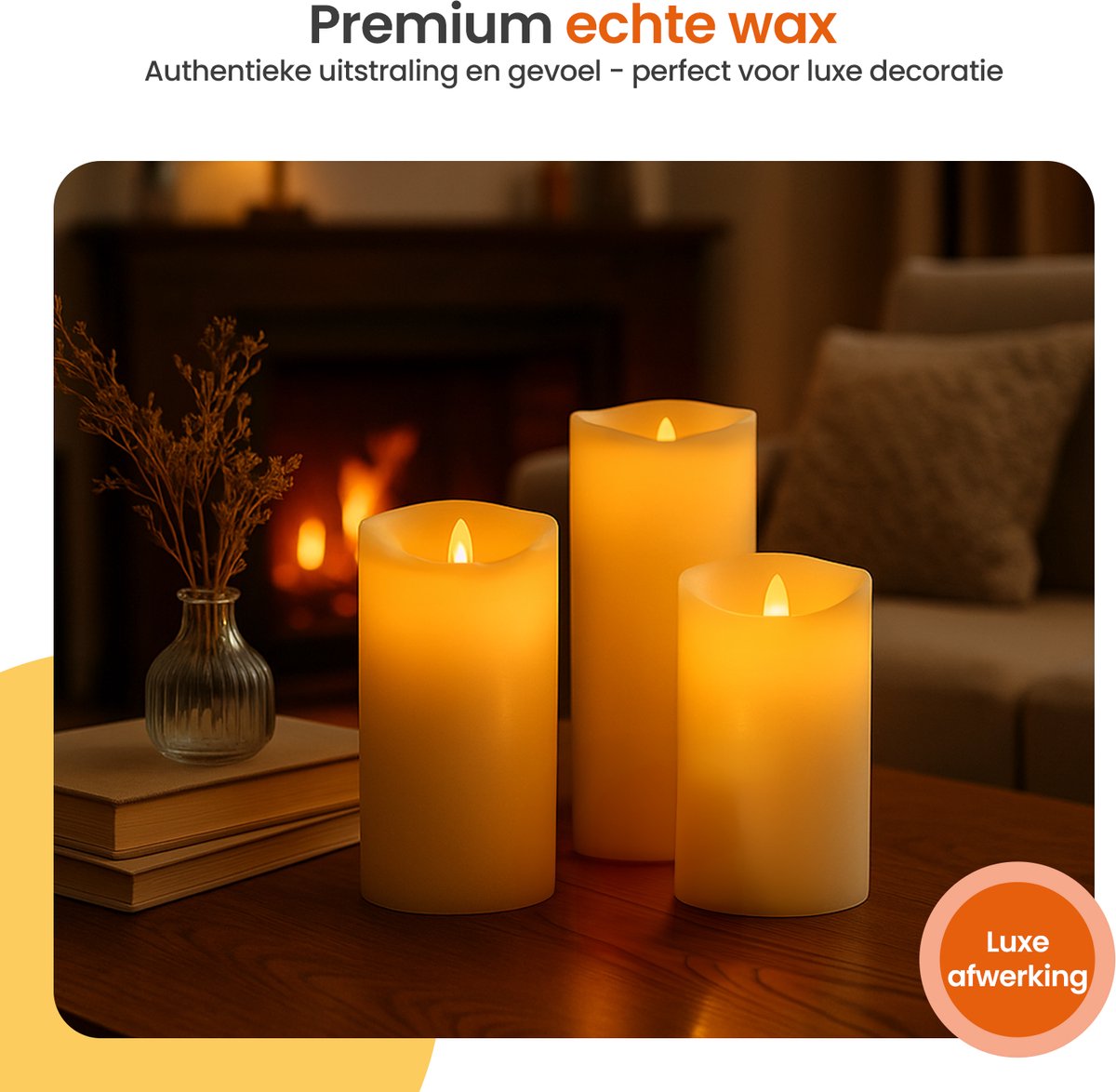 Goliving Led Kaarsen Met Afstandsbediening - Ø5,5 cm - Dimbaar - afbeelding 4