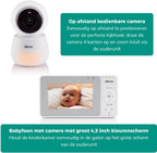 Alecto Babyfoon met Camera - DVM2043 - 4.3 inch Scherm - Op afstand bestuurbaar - Uitbreidbaar tot 4 camera's - Nachtlampje - Wit - afbeelding 3