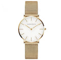 Hannah Martin Elegante Dameshorloge - Goudkleurig - Witte wijzerplaat - afbeelding 1