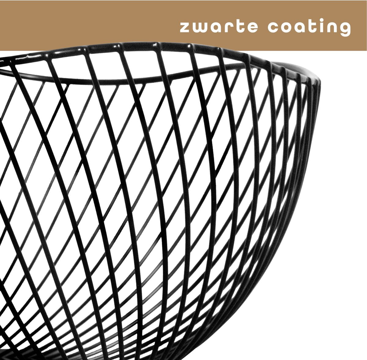 Baulk® - Fruitschaal zwart - Fruitmand - afbeelding 4