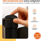 Goliving Oprolbaar Traphekje - Veiligheidshekje - Kinderhekje - Push & Turn - 10 tot 150 cm Breed - Aluminium frame - Mesh - Zwart - afbeelding 3