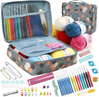 67 Delige Haaknaaldenset - Haaknaalden met Softgrip - Haakgaren - Haken voor Beginners - Haken Pakket - Haaknaalden Ergonomisch - Inclusief Wol en Schaar - afbeelding 1