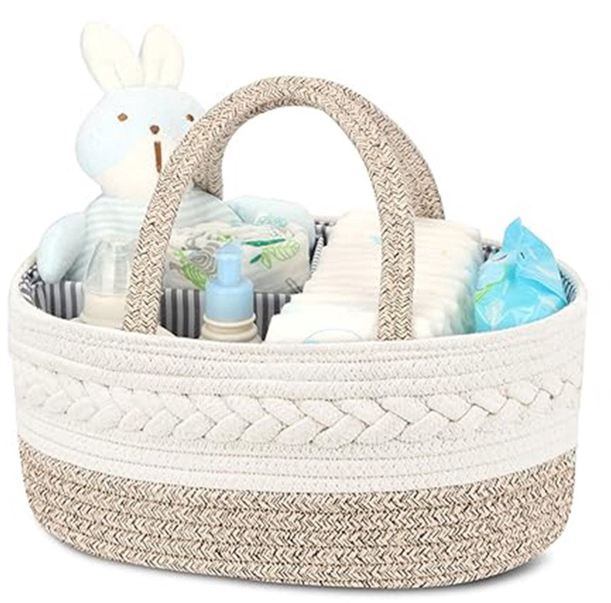 Kraammand - Baby Mand - Met drie vakken - Babyshower - Kraamcadeau meisje of jongen - Mooi, praktisch en… - afbeelding 3