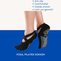 Sportsokken - Geschikt voor Yoga & Pilates sokken met antislip - 'Ballerina Yoga' - dichte tenen - zwart - afbeelding 1