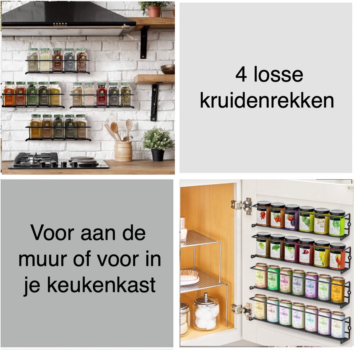 Kruidenrek Ophangbaar Zonder Boren - afbeelding 4