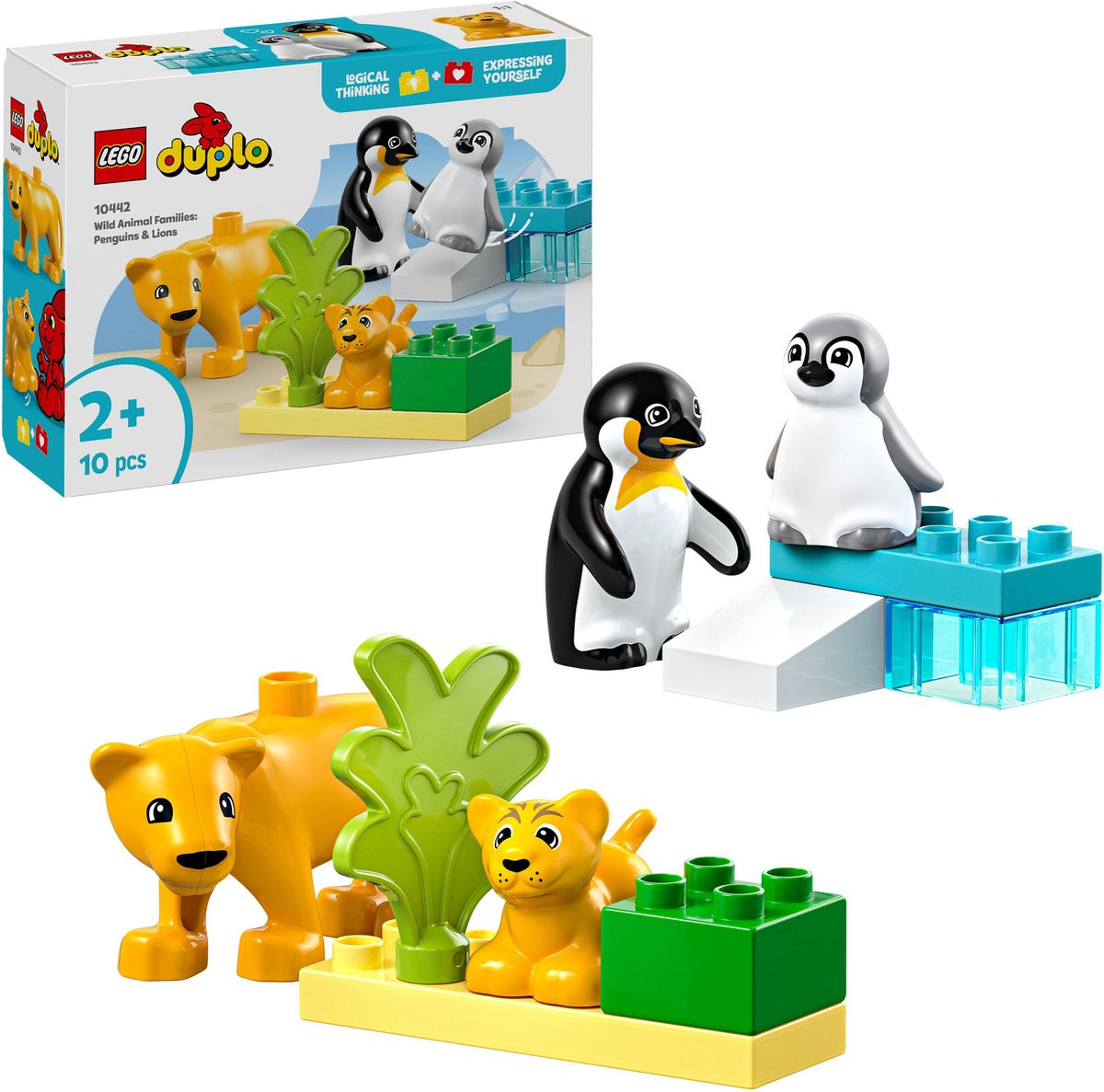 LEGO DUPLO Stad Families van wilde dieren: pinguïns en leeuwen - 10442 - afbeelding 2