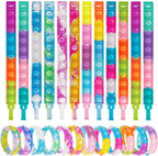 Partizzle 24x Fidget Toys Pop It Armbanden Pakket - Armbandjes Uitdeelcadeautjes - Grabbelton Traktatie Cadeautjes - Voor Kinderen & Peuters - afbeelding 1