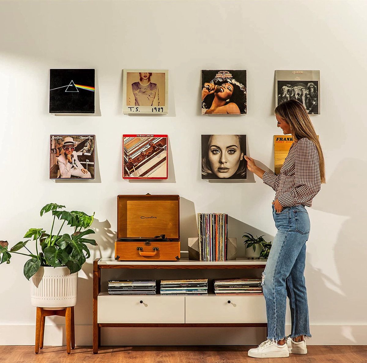 LP Houder aan de Muur - 6 stuks - Transparant - Opbergsysteem - Vinyl - Platen - Ophangsysteem - Wissellijst - Inclusief bevestigingsmateriaal - afbeelding 4