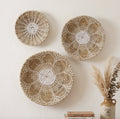 StudioBoho - Set van 3 Gevlochten Zeegras Wandschalen (Ø35, 30, 25cm) - afbeelding 1
