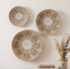 StudioBoho - Set van 3 Gevlochten Zeegras Wandschalen (Ø35, 30, 25cm) - afbeelding 1