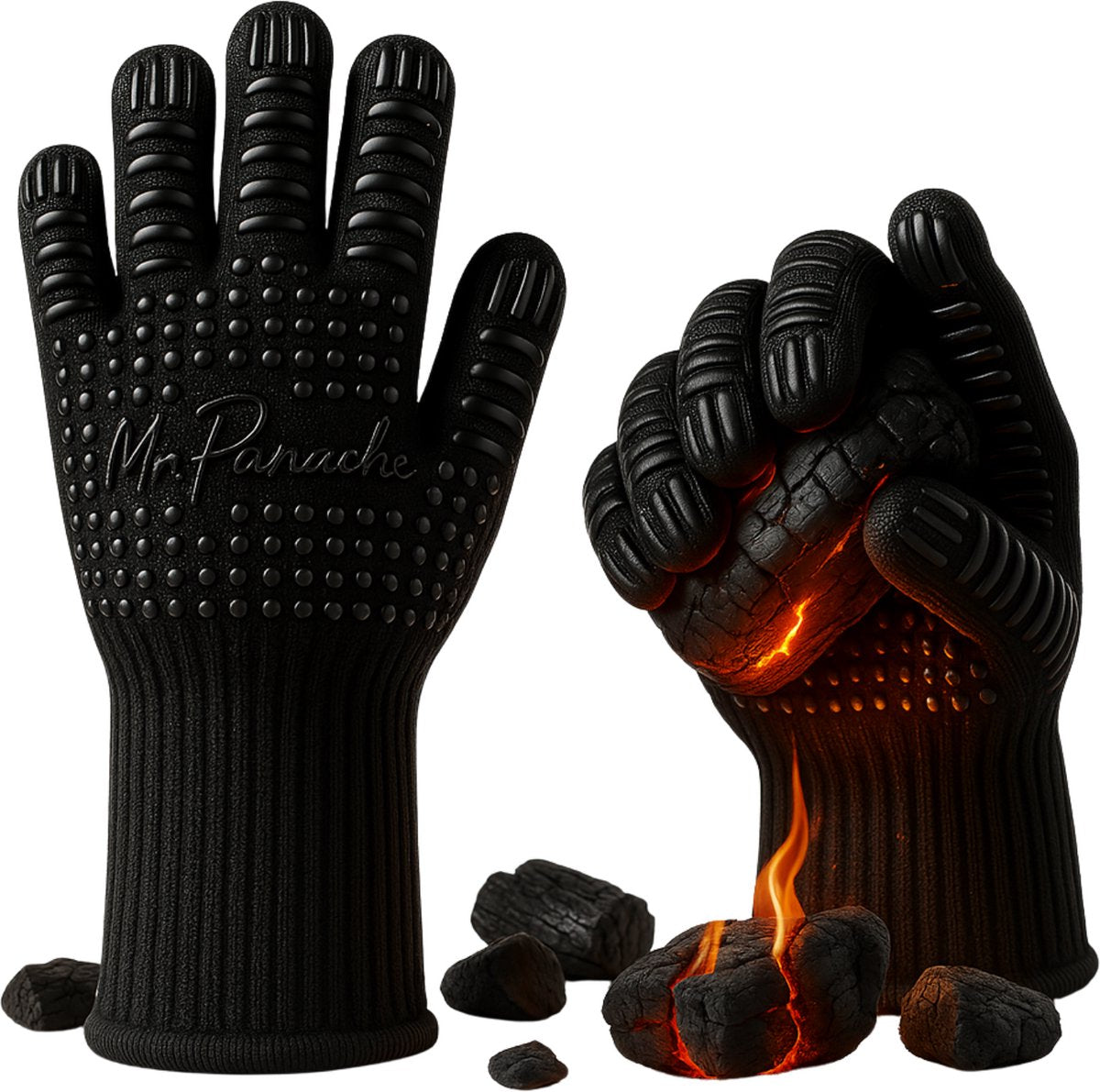 MR. PANACHE Hittebestendige Oven- & BBQ Handschoenen - 2 stuks - afbeelding 1