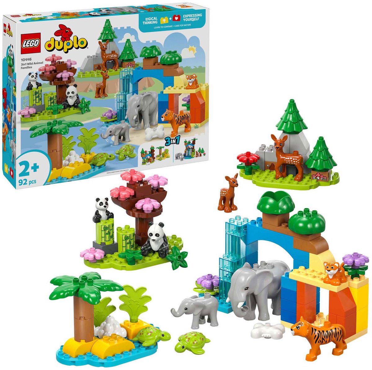 LEGO DUPLO Stad 3-in-1 families van wilde dieren - 10446 - afbeelding 2