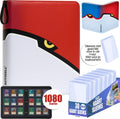 Actueell® A4 Verzamelmap 1080 Kaarten – Binder map voor kaarten - 9 Pocket - Card Binder met Ritssluiting - 60 Pagina's – Inclusief 30 Toploaders niet mapgeschikt – Premium Leer - afbeelding 1