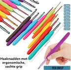 67 Delige Haaknaaldenset - Haaknaalden met Softgrip - Haakgaren - Haken voor Beginners - Haken Pakket - Haaknaalden Ergonomisch - Inclusief Wol en Schaar - afbeelding 4