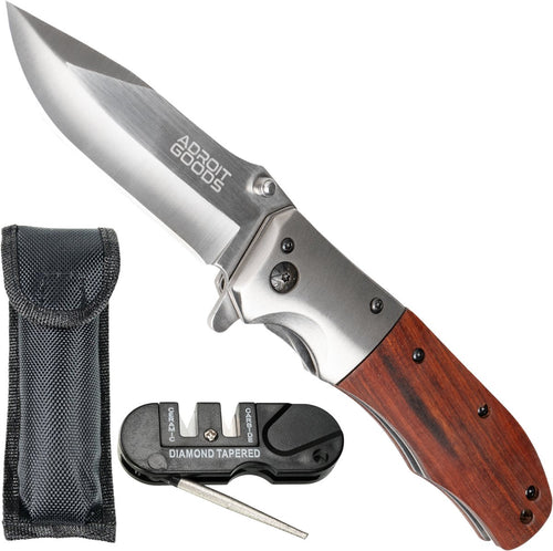 AdroitGoods Survival Zakmes - Nova X48 - Survival mes - Jachtmes - Staal en Eikenhout - Camping - afbeelding 1