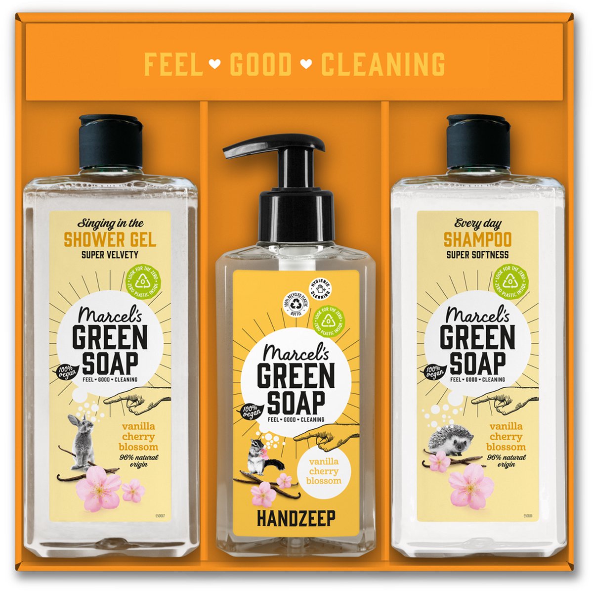 Marcel's Green Soap Geschenkset - Vanille & Kersenbloesem - 3 stuks - afbeelding 2