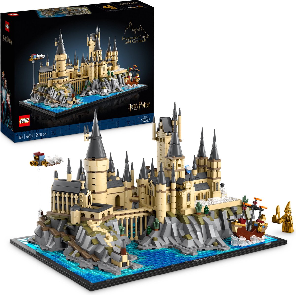 LEGO Harry Potter Kasteel Zweinstein en terrein Grote Set voor Volwassenen - 76419 - afbeelding 2