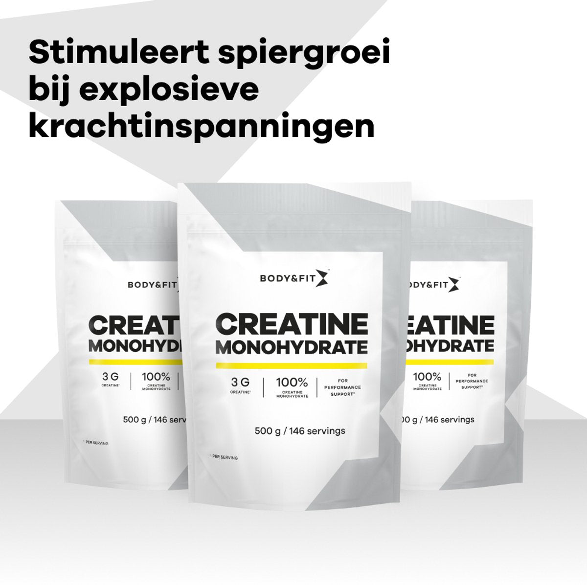 Body & Fit Creatine Monohydrate - 100% Creatine Monohydraat - Supplement voor Spieropbouw/Prestaties - Smaakloos - afbeelding 3