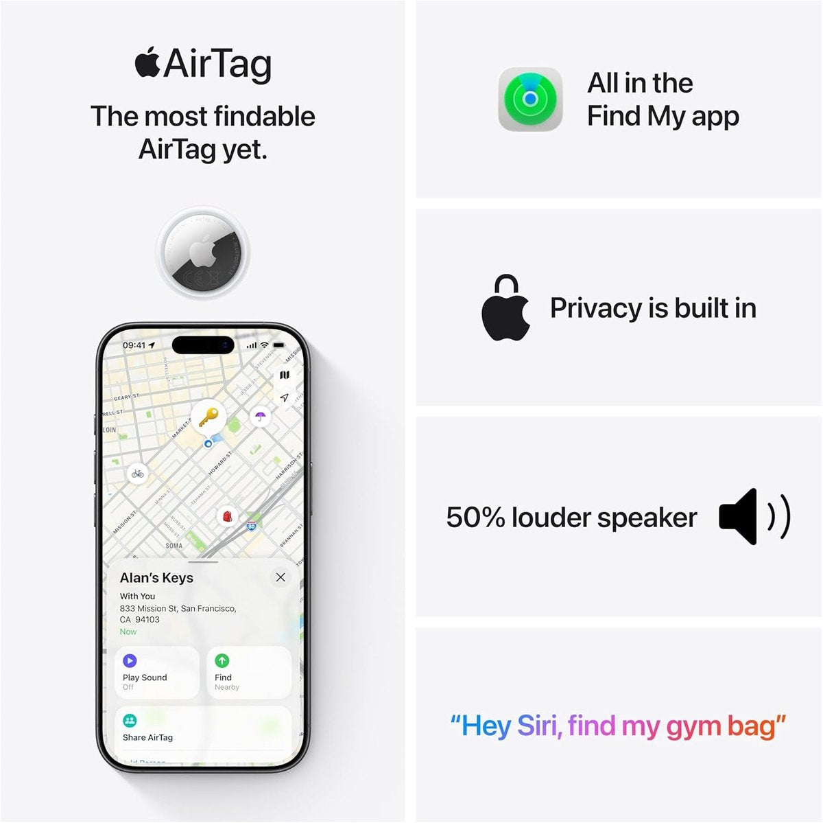 Apple AirTag - 2e generatie (2026) - 4 stuks - afbeelding 4