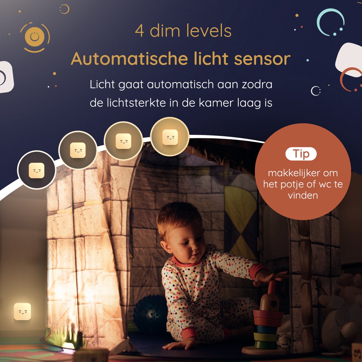 Numsy Babykamer Nachtlampje - automatische lichtsensor - afbeelding 4